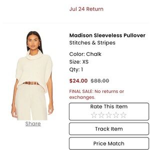 REVOLVE Chalk Sleeveless Pullover